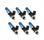 Injector Dynamics ID1300x, 90-96 300ZX TT. 11mm Blue Adapter Tops (6), Top Feed